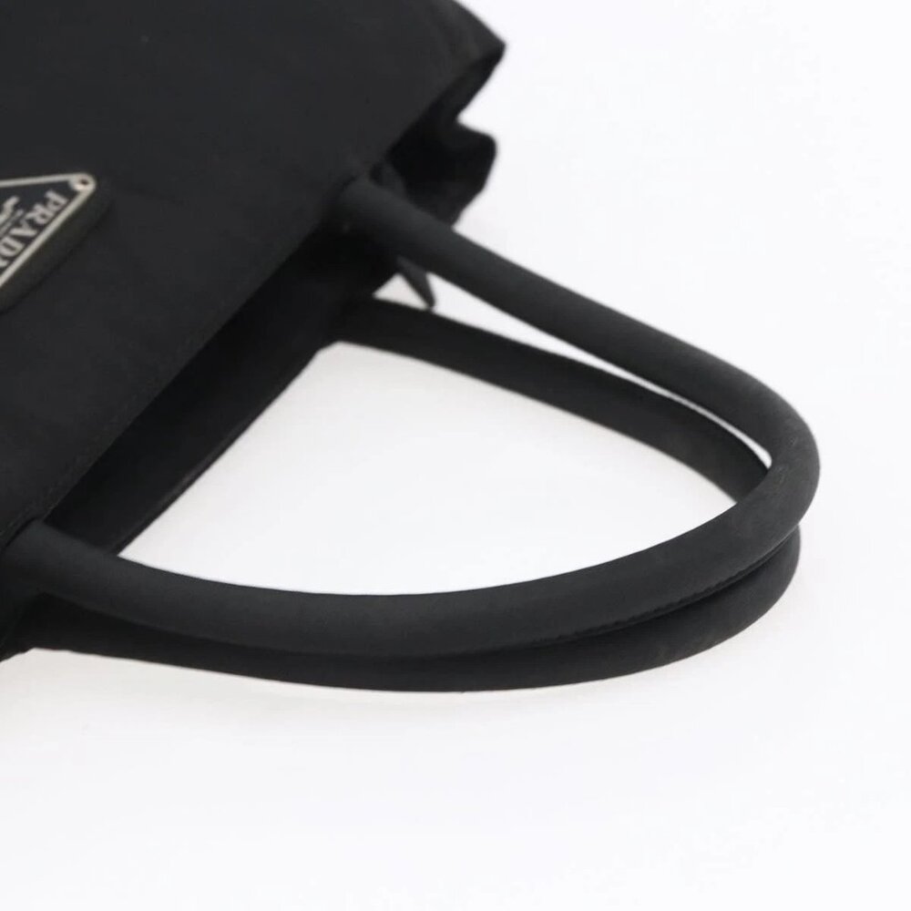 PRADA Hand Bag Nylon Black Silver Auth 153198 - Picture 8 of 16